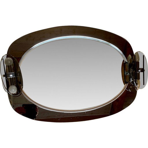 Miroir de salle de bain vintage Isa, Italie 1980