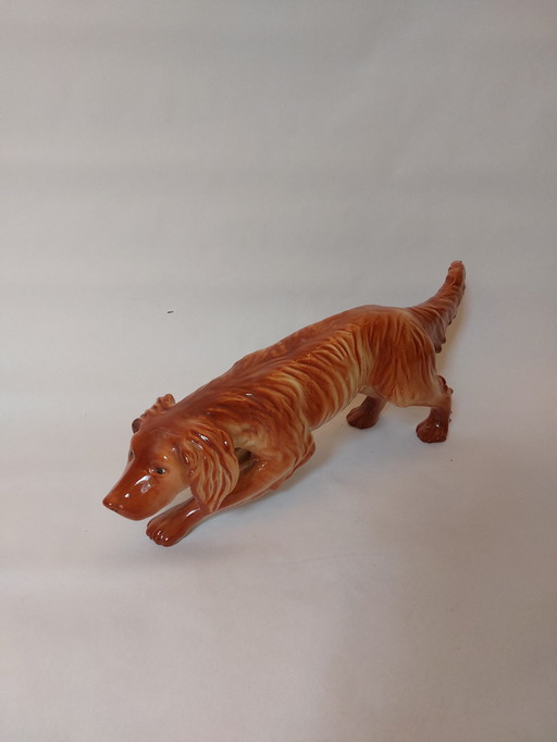 Statue vintage chien setter irlandais