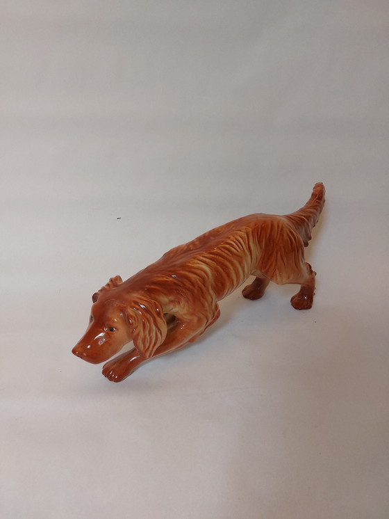 Image 1 of Statue vintage chien setter irlandais