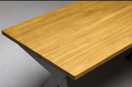 Jean Prouvé Direction Desk “Compass” Limited Edition – RAW Steel & Natural Oak | Vitra – Dining tables, Wood (photo 6 of 12)