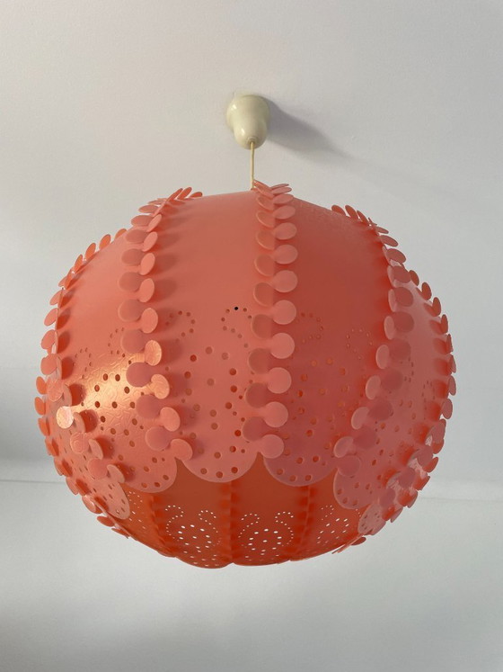 Image 1 of Lampada a sospensione modulare vintage retrò di grandi dimensioni, in stile corallo, anni '70, stile danese.