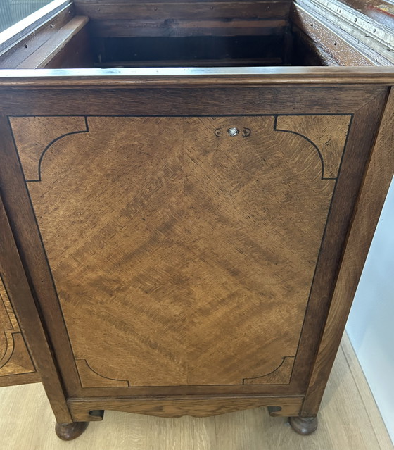 Prachtige vintage grammofoonkast – Edephone, Kasten, Metal, Wood (photo 8 of 10)