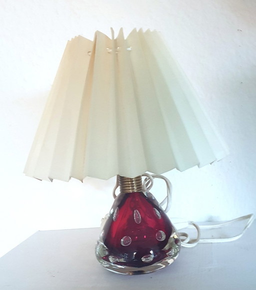 Murano glazen tafellamp van Pietro Toso voor Fratelli Toso, 1950S