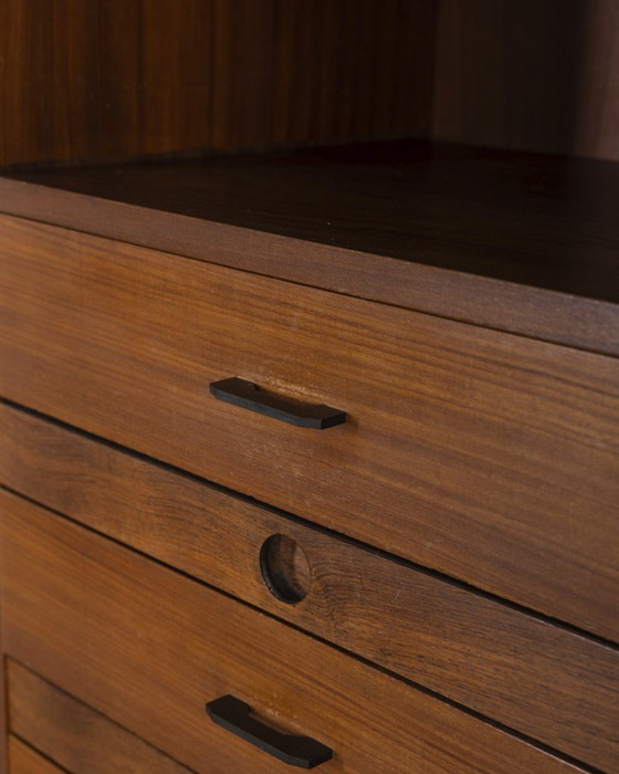 Image 1 of Vintage 1960s wooden highboard, baroque design