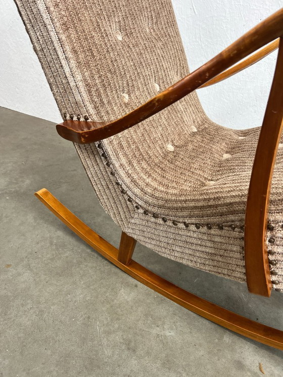 Image 1 of Sedia a dondolo vintage, in teak, Svezia, anni '50