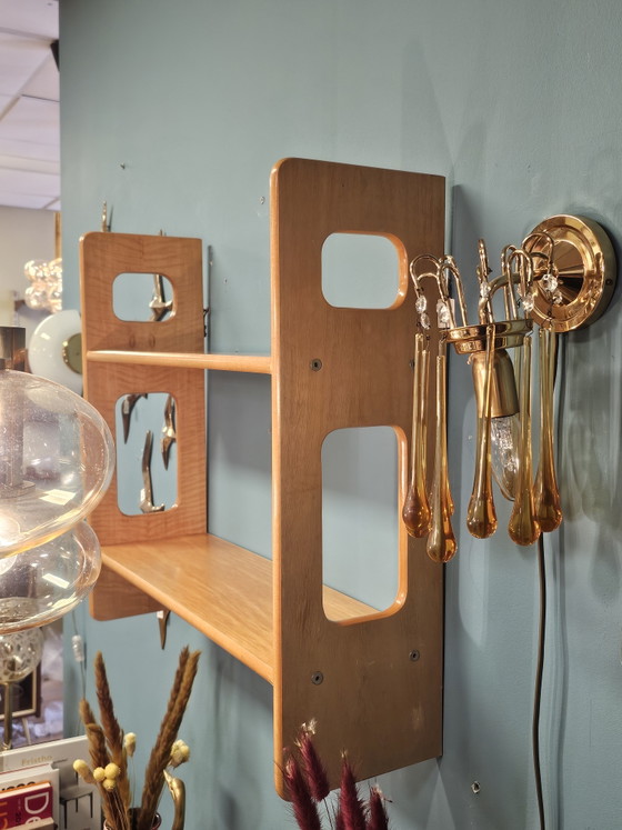 Vintage Wooden Shelving unit Wall Shelf (photo 3 of 8)