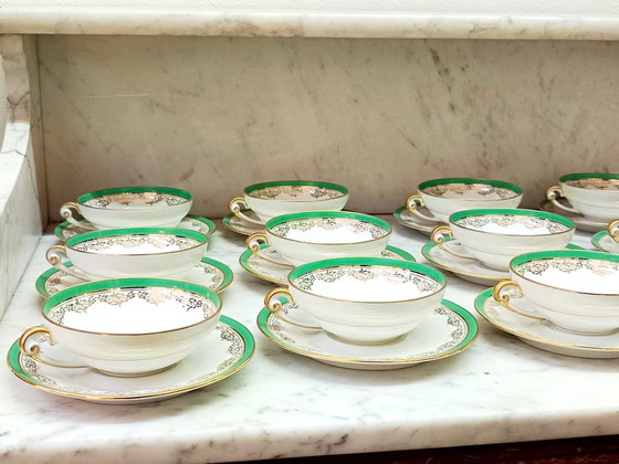 Art Deco Limoges Porcelain Tea Set, Table accessories, Green (photo 5 of 7)