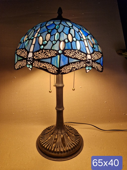 Lampada da tavolo in stile Tiffany in rame 70x40