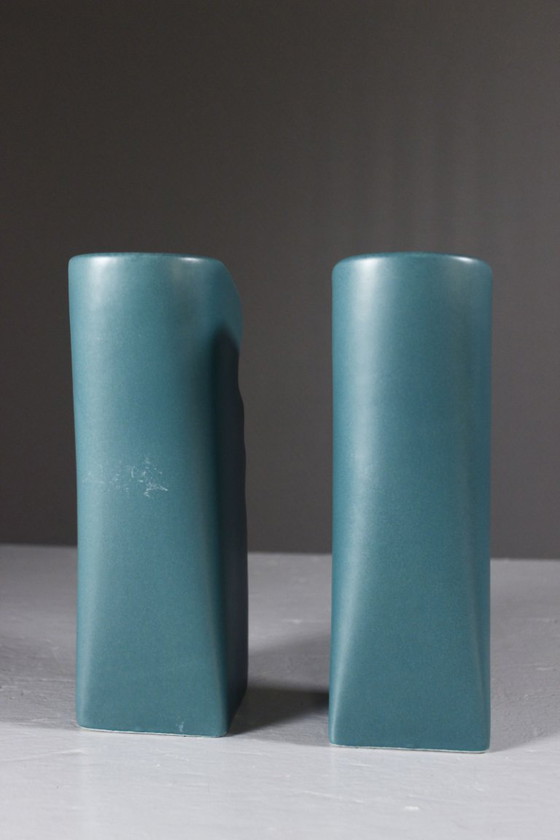 Image 1 of Een paar "Kiss"-vazen, Asa Duitsland, jaren 90, postmoderne Memphis-stijl.