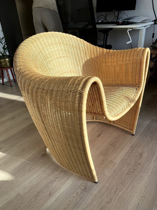 Vintage rotan stoel "King Tubby" van Miki Astori