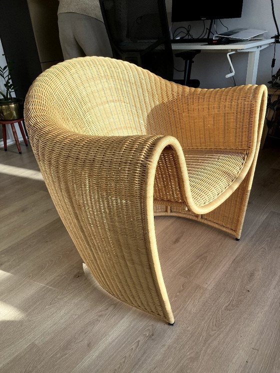 Image 1 of Vintage rotan stoel "King Tubby" van Miki Astori