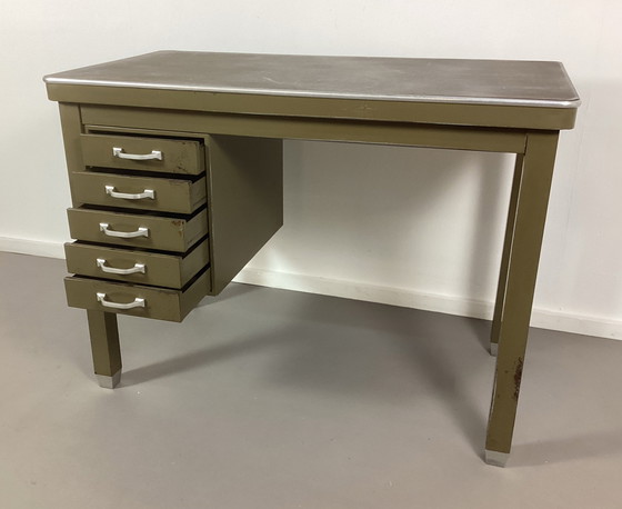 Image 1 of Vintage Ahrend Oda jaren dertig Bauhaus bureau buro groen 