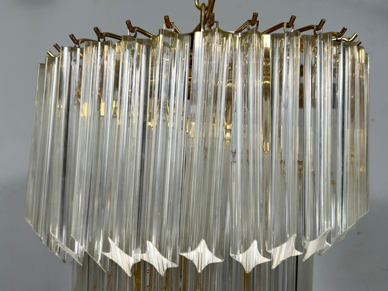 Image 1 of  Gran araña/lámpara de techo de Paolo Venini, cascada, cristal de Murano, Italia, años 70