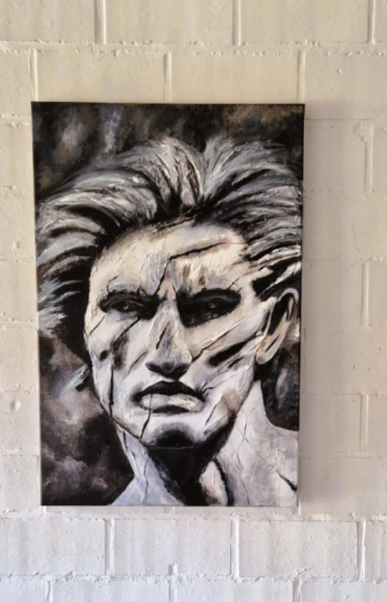 Silence in Stone - Acrylic on Linen Canvas – Paintings & Drawings (photo 2 of 6)