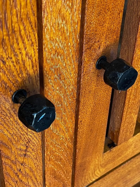 Image 1 of Credenza in legno di frassino realizzata da Jean Touret e dagli artigiani di Lozère, 1957.