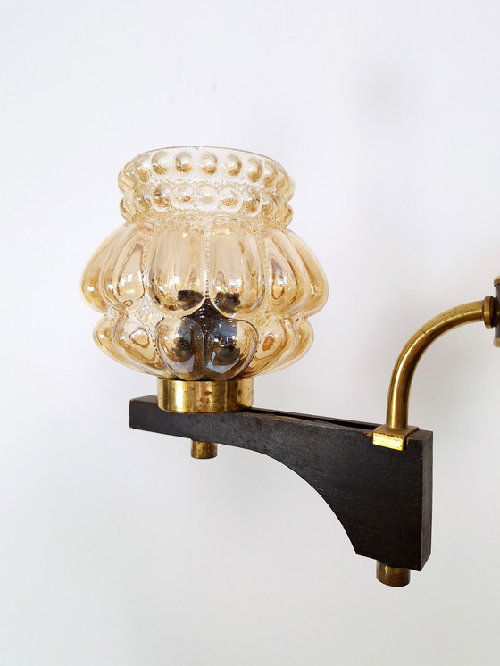 Image 1 of Mid Century Bellenkroonluchter / Vintage Hanglamp / Rustiek Elegant Lichtarmatuur / Joegoslavië jaren 1970 / Hanglamp