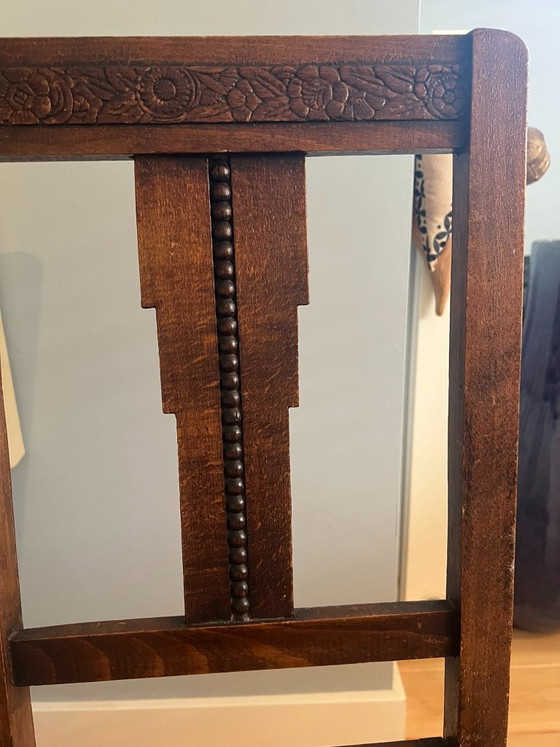 2 sedie in rovere antico, stile Art Déco – Sedie da pranzo, Wood (photo 4 of 10)