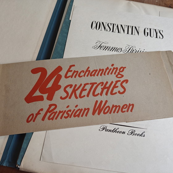 Constantin Guys – "Femmes Parisiennes", 24 Collotypes, Pantheon Books New York 1945 (Complete) – Posters (photo 2 of 15)