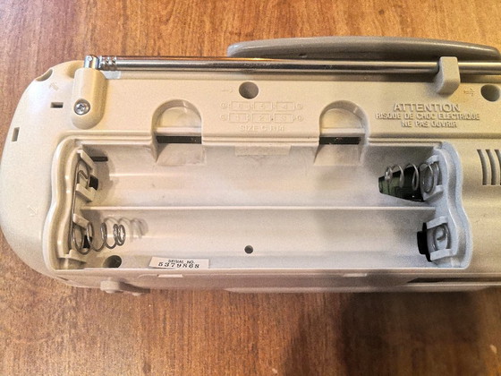 Raro Mini Boombox Bianco Sony CFS-E10L - Vintage Giappone - (1993), Oggetti decorativi, Plastica, Nero (foto 9 di 9)