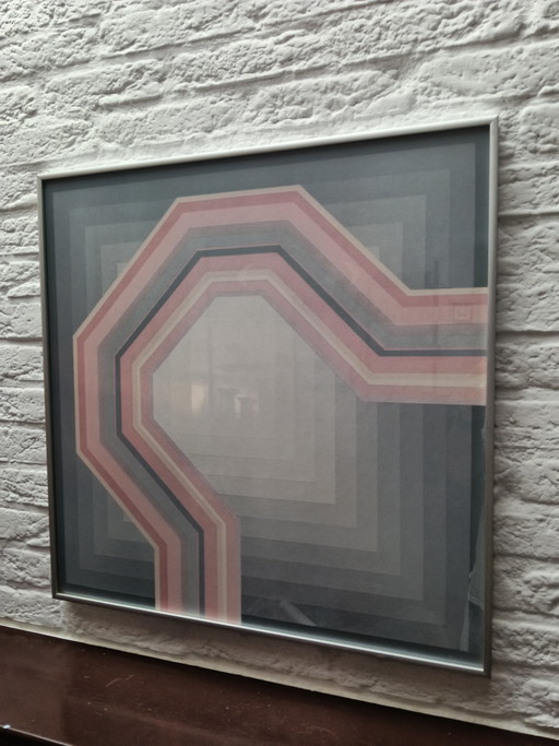 Postmodern Art Print 1980s Framed – giclee prints, Glass, Metal