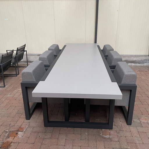 Borek Bergen garden table - 317x100 with Bergen garden chair (set of 6)