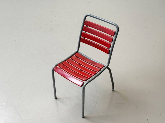 Image 1 of Gartenstühle aus Eschenholz mit feuerverzinktem Stahlgestell von Atelier Alinea, 1970er Jahre