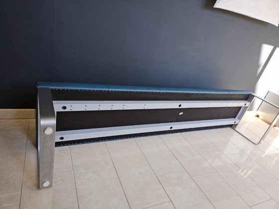 Image 1 of Rolf Benz 620 eetkamerbank leer petrol kleur