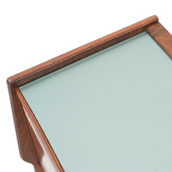 Image 1 of Par de mesitas de noche de brezo, años 50