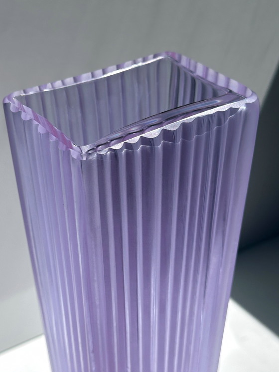 Image 1 of Vintage Vase Oldrich Lipa Alexandrite Glass Block Vase Mid - Century 60s Bohemia Czech Neodym Sklo Union Moser