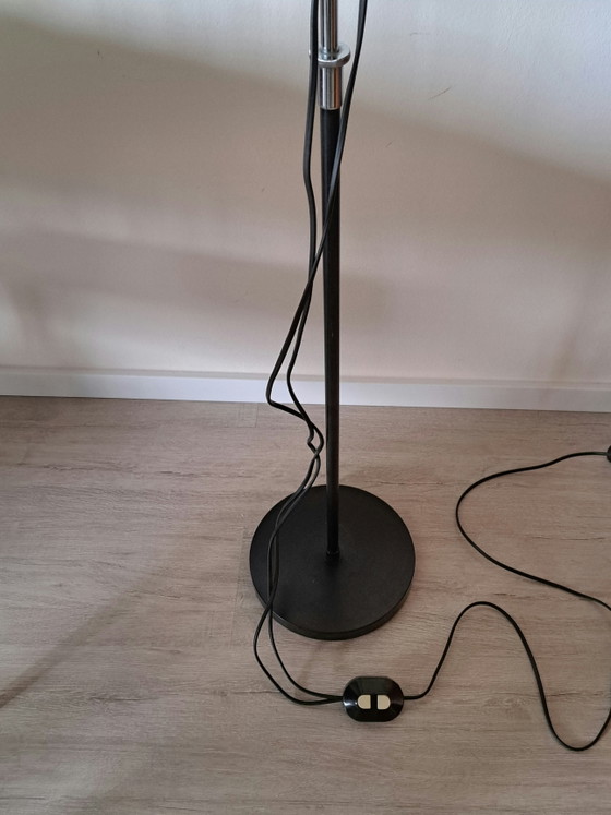 Lampadaire vintage Space Age à double spot – Style FASE Madrid – Argent – Metal, Plastic (photo 5 of 8)