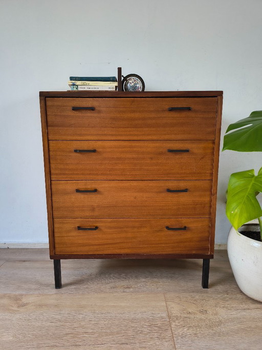 Buffet bas Mid-Century (Teck) – 4 Tiroirs