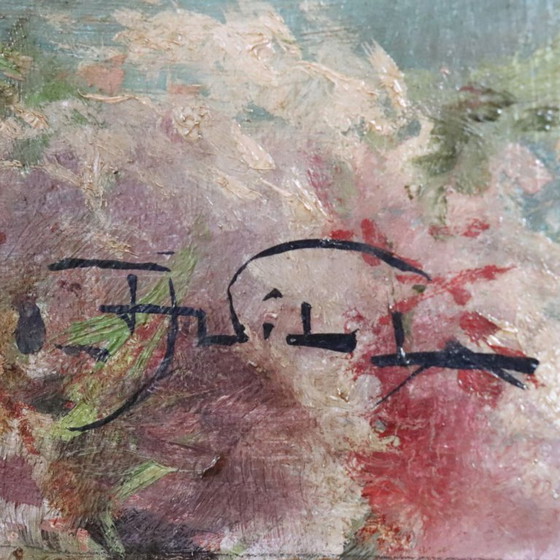 Image 1 of Girl Lying Down, Oil Painting on Board signed A Villa, Italy Late 19th Century