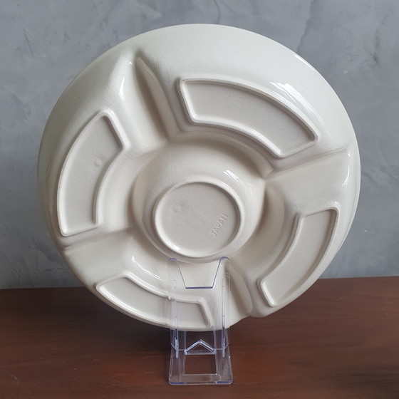 Image 1 of Piatto da portata vintage a forma di pavone in porcellana giapponese degli anni '50