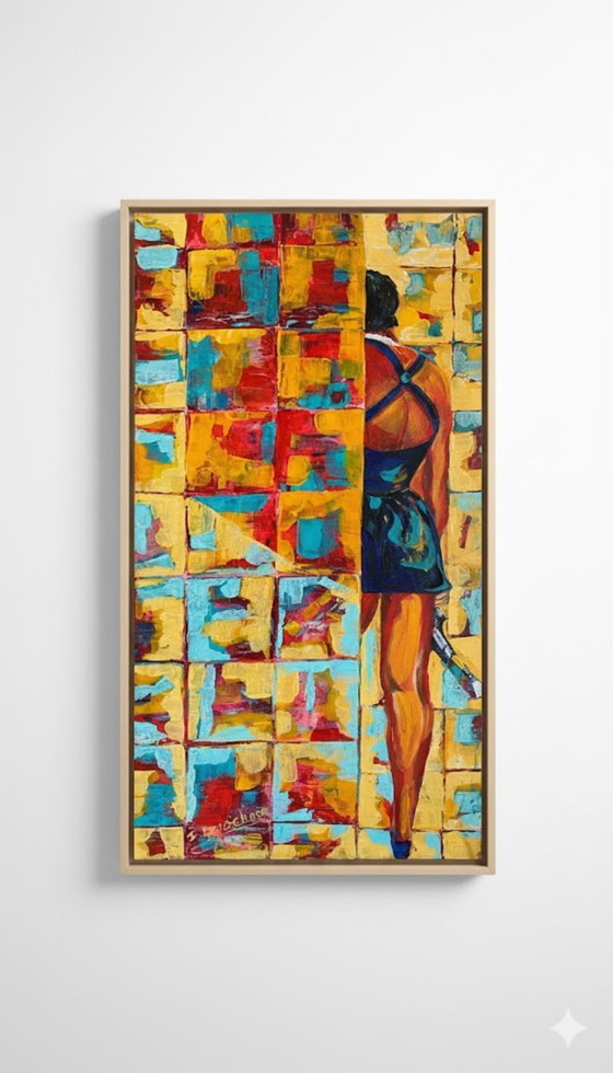 Image 1 of Contemporary 3D Acrylic Painting – Nikita Luc Besson – 40x80 cm