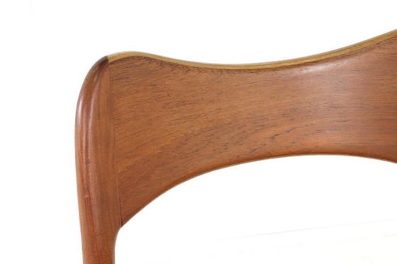 Image 1 of Set 4 Arne Hovmand Olsen voor Kold Mogens stoelen vintage nieuw gestoffeerd 