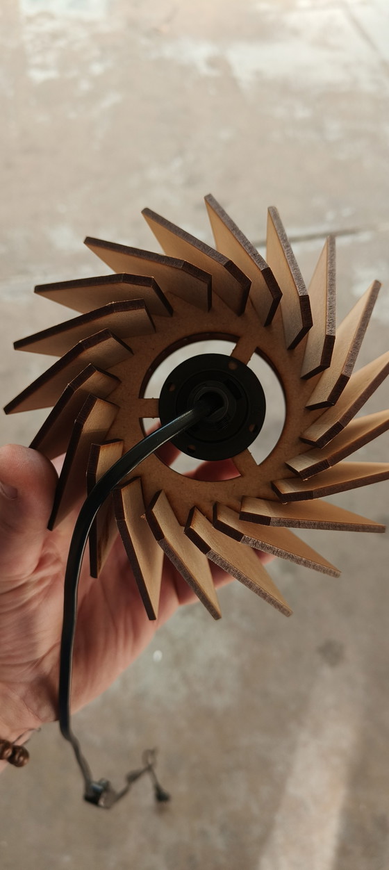 Image 1 of Van Tjalle and Jasper Mini-spot table lamp laser-cut MDF lamp modern minimalist design