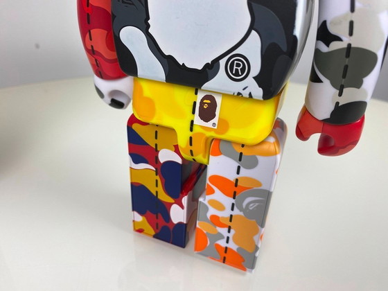 Image 1 of Bearbrick BAPE A BATHING APE 28. Jubiläum 03 CAMO #3 400% MEDICOM Toys