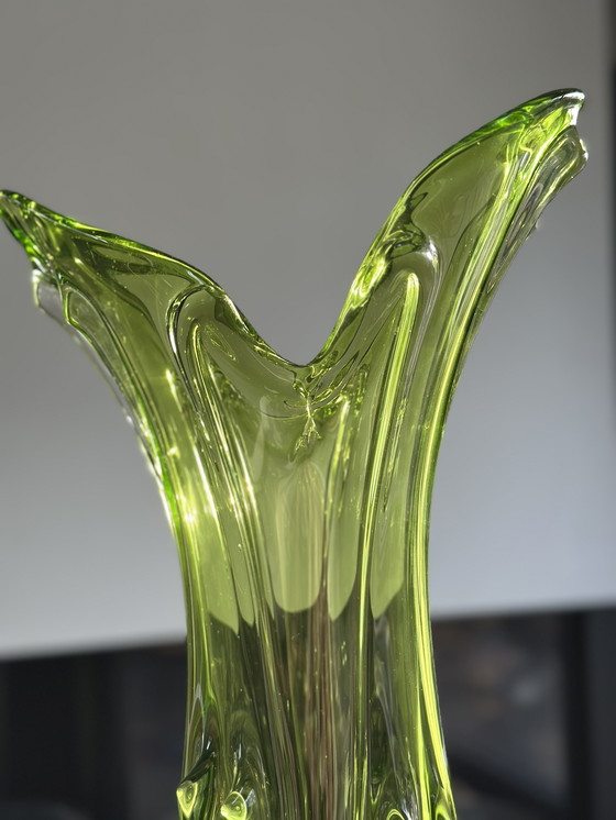 Image 1 of Vintage Craftsman Blown Vase - Unique Design