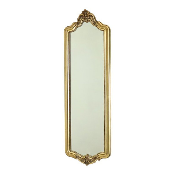 Image 1 of Smalle Klassieke Vintage Spiegel Barok Stijl Goud 72cm