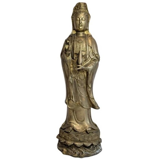 Guanyin de Bronce de Pie – China, Siglo XIX