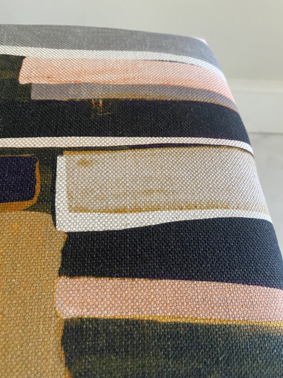 Image 1 of Tabouret recyclé avec tissu de créateur