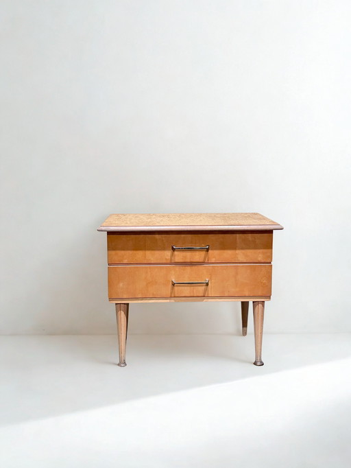 Vintage Esdoorn Retro Nachtkastje 