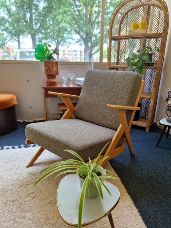 Image 1 of Vintage Pastoe fauteuil jaren 60 mosgroen