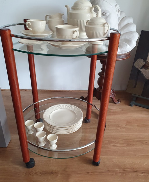 Servierwagen, Beistelltisch, Sidetable aus dem späten 20. Jahrhundert