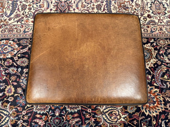 Set Poltrona e Pouf Classico in Pelle di Pecora Inglese – Poltrone, Legno (photo 13 of 13)