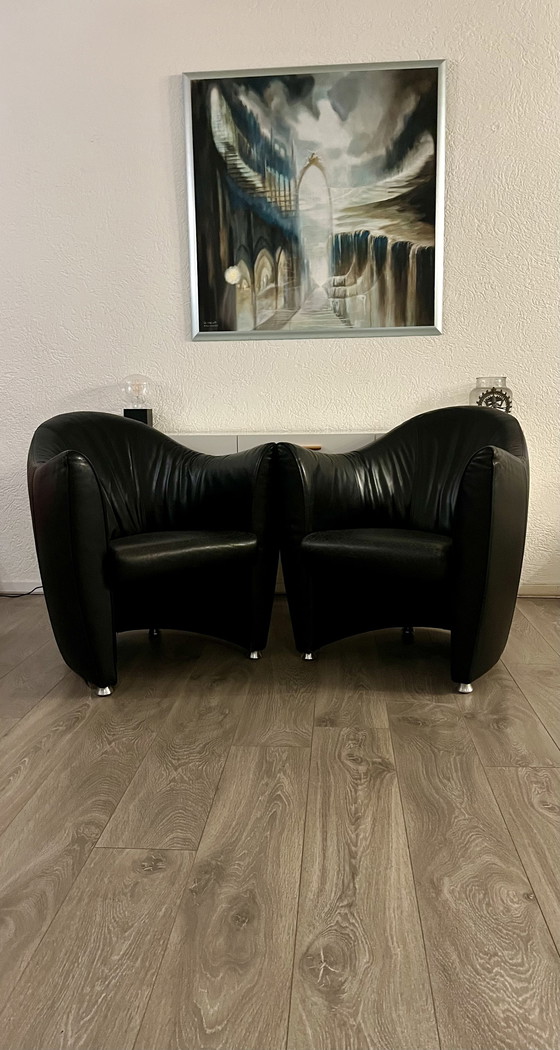 Image 1 of Leolux Sessel – Modell Shaman – modern – schwarz – Leder