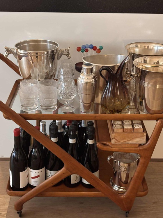 Image 1 of Shaker à cocktail Art déco : barware français plaqué argent des années 1920