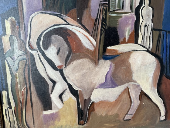 Image 1 of Kadar Bela unsigned Vintage Painting Cubism