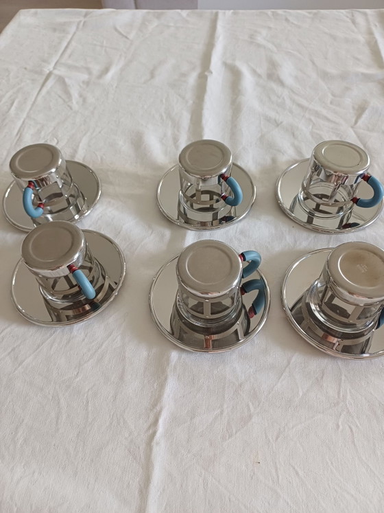 Alessi Espresso Cups (Design Michael Graves), Crockery, polished steel, Transparent (photo 4 of 5)