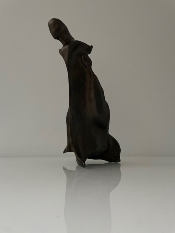 Image 1 of Expressive sculpture figure in the wind - futuristic